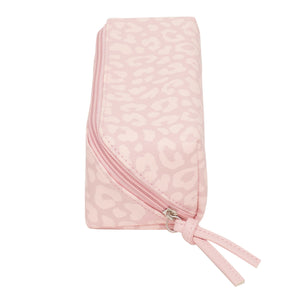 Home Basics Leopard Zippered Cosmetic Accessory Case, Pink $5.00 EACH, CASE PACK OF 12