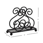Load image into Gallery viewer, Home Basics Scroll Collection Steel Napkin Holder, Black $4.00 EACH, CASE PACK OF 12

