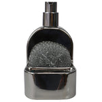 Load image into Gallery viewer, Home Basics 8oz. Ceramic Soap Dispenser with Dual Compartment Sponge Holder $6.00 EACH, CASE PACK OF 12
