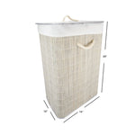 Load image into Gallery viewer, Home Basics Rectangular Bamboo Hamper, Grey $15.00 EACH, CASE PACK OF 6
