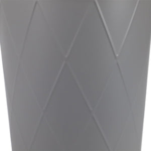 Home Basics Diamond Grey Open Top 8 Lt Waste Bin, (9.5" x 10.25") $8.00 EACH, CASE PACK OF 12