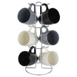 Load image into Gallery viewer, Home Basics 6 Piece Crochet Mug Set with Stand, Multi-Color $10.00 EACH, CASE PACK OF 6
