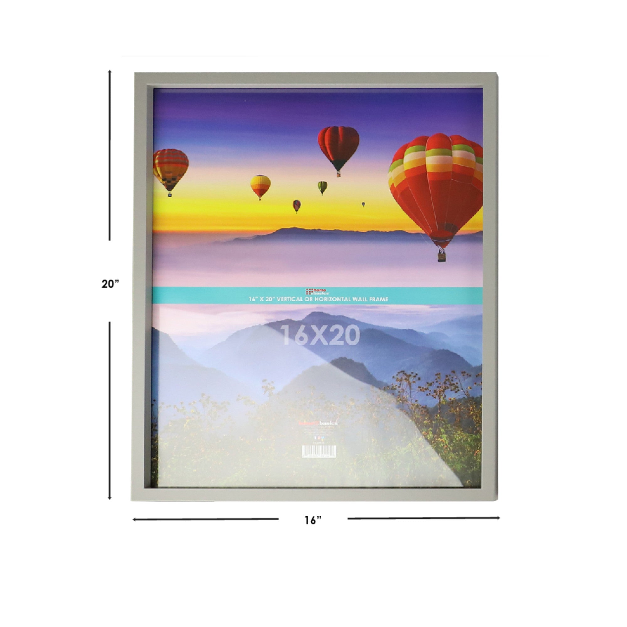 Home Basics 16” x 20” MDF Wall Picture Frame - Assorted Colors