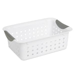 Load image into Gallery viewer, Sterilite Small Ultra™ Basket / White basket with Titanium inserts $3.00 EACH, CASE PACK OF 12
