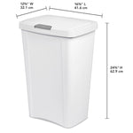 Load image into Gallery viewer, Sterilite 13 Gallon TouchTop Wastebasket, White $20.00 EACH, CASE PACK OF 4
