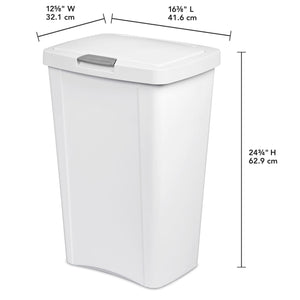 Sterilite 13 Gallon TouchTop Wastebasket, White $20.00 EACH, CASE PACK OF 4
