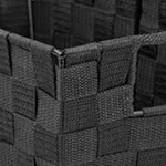 Load image into Gallery viewer, Home Basics Small Woven Strap Open Basket, Black $4.00 EACH, CASE PACK OF 6
