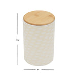 Load image into Gallery viewer, Home Basics Scallop Large Ceramic Canister with Bamboo Top $7.00 EACH, CASE PACK OF 12
