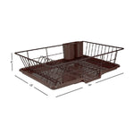 Load image into Gallery viewer, Home Basics 3 Piece Dish Drainer with Self-Draining Drip Tray, Brown $10.00 EACH, CASE PACK OF 6
