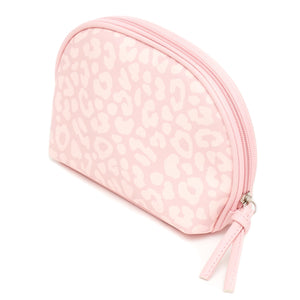 Home Basics Leopard Zippered Cosmetic Accessory Pouch, Pink $5.00 EACH, CASE PACK OF 12