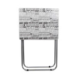 Load image into Gallery viewer, Home Basics Happy Multi-Purpose Foldable Table, Black/White $15.00 EACH, CASE PACK OF 6
