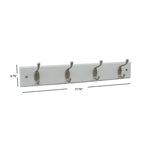 Load image into Gallery viewer, Home Basics 4 Double Hook Wall Mounted Hanging Rack, White $10.00 EACH, CASE PACK OF 12
