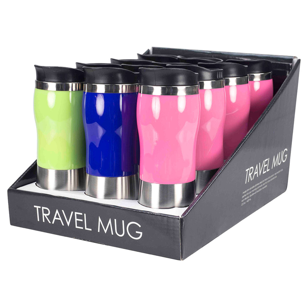Home Basics 13.5 oz. Stainless Steel Travel Mug - Assorted Colors