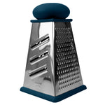 Load image into Gallery viewer, Michael Graves Design Comfortable Grip Non-Skid  Pyramid Shaped 4 Sided Stainless Steel Box Cheese Grater with Handle,  Indigo $5.00 EACH, CASE PACK OF 24
