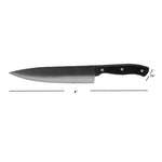 Load image into Gallery viewer, Home Basics 8&quot; Stainless Steel Chef Knife with Contoured Bakelite Handle, Black $3.00 EACH, CASE PACK OF 24
