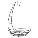 Load image into Gallery viewer, Home Basics Simplicity Open Steel Wire Fruit Bowl with Detachable Banana Hanger $10.00 EACH, CASE PACK OF 6
