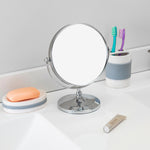Load image into Gallery viewer, Home Basics Countertop and Tabletop Dual Sided Cosmetic Mirror, Chrome $8 EACH, CASE PACK OF 12
