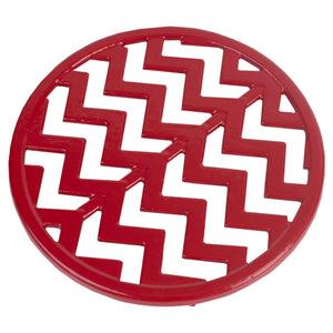 Home Basics Chevron Collection Cast Iron Trivet, Red $6.00 EACH, CASE PACK OF 6