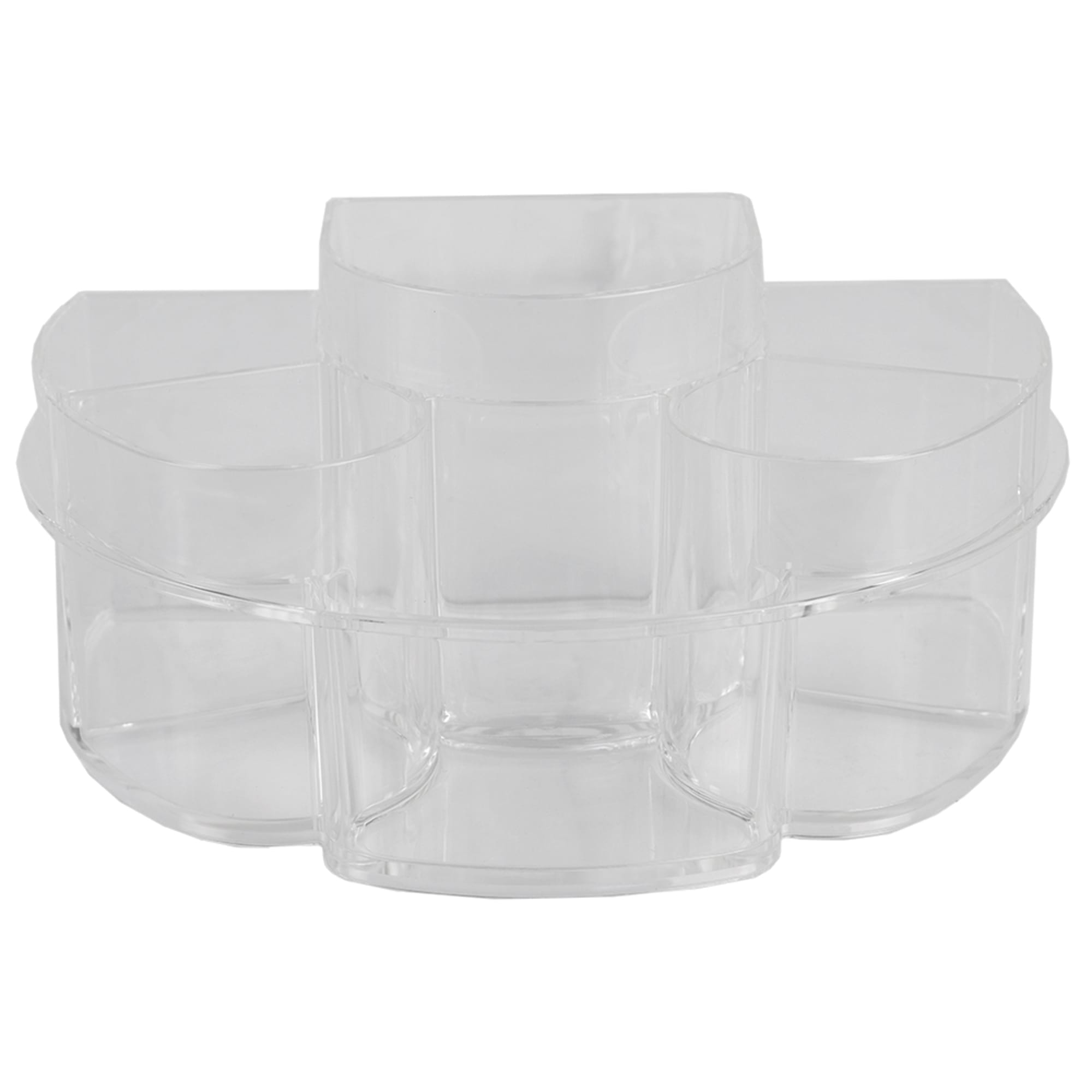 Home Basics Half Moon Shatter-Resistant Plastic Cosmetic Organizer, Clear $8 EACH, CASE PACK OF 12