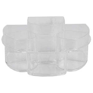 Home Basics Half Moon Shatter-Resistant Plastic Cosmetic Organizer, Clear $8.00 EACH, CASE PACK OF 12
