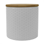 Load image into Gallery viewer, Home Basics Honeycomb Small Ceramic Canister, White $5 EACH, CASE PACK OF 12
