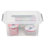 Load image into Gallery viewer, Home Basics 4.25 Liter Storage Box With Handle, Clear $3 EACH, CASE PACK OF 6
