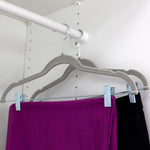 Load image into Gallery viewer, Home Basics Non-Slip Velvet Hangers With Adjustable Metal Clips, (Set of 5), Grey $5 EACH, CASE PACK OF 12
