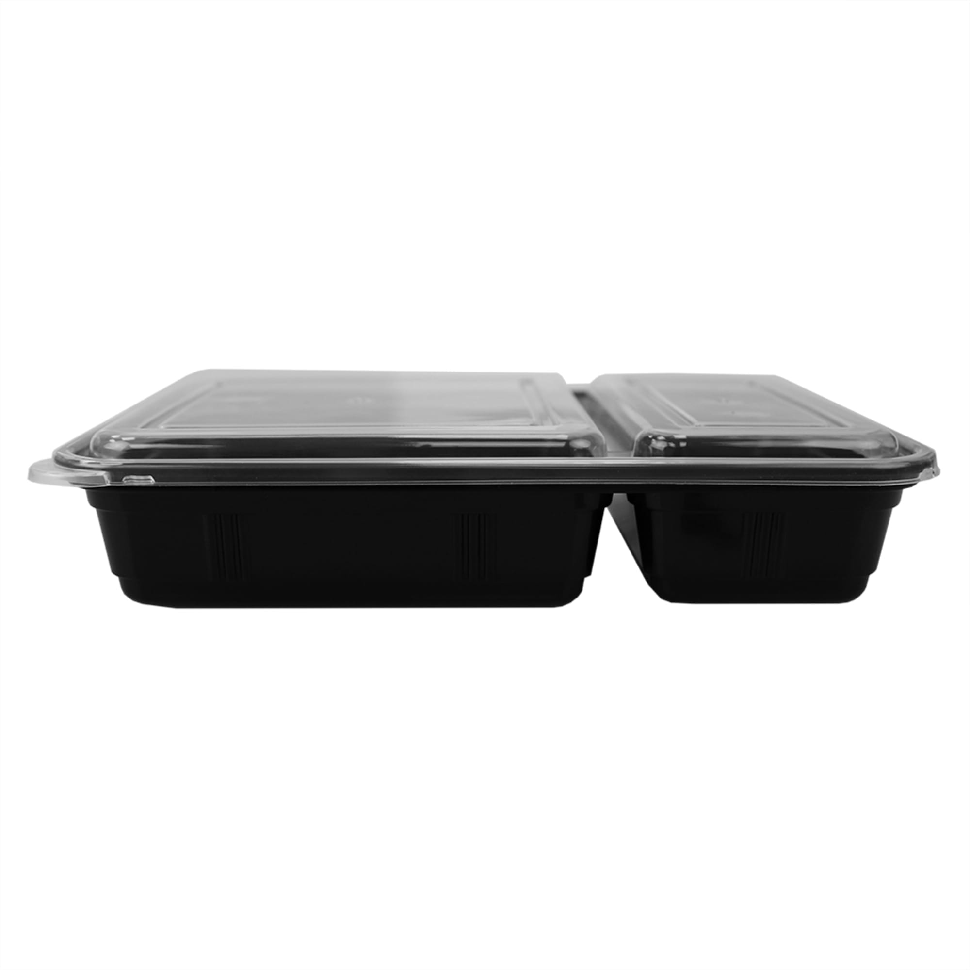 Home Basic 10 Piece 2 Compartment BPA-Free Plastic Meal Prep Containers, Black $3.00 EACH, CASE PACK OF 12