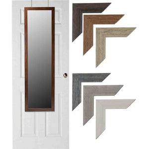 Home Basics Over The Door Rustic Wood Mirror - Assorted Colors