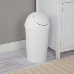 Load image into Gallery viewer, Sterilite 3 Gal. Round SwingTop Wastebasket, White $7.00 EACH, CASE PACK OF 6
