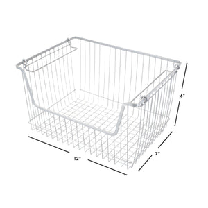 Home Basics Small Powder Coated Steel Wire Storage Basket, Grey $6.00 EACH, CASE PACK OF 12