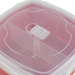 Home Basics Adjustable 4-Section Plastic Microwave Plastic Steamer, Red $5 EACH, CASE PACK OF 12