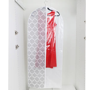 Home Basics Arabesque Non-Woven Garment Bag with Clear Plastic Panel, White $3.00 EACH, CASE PACK OF 12