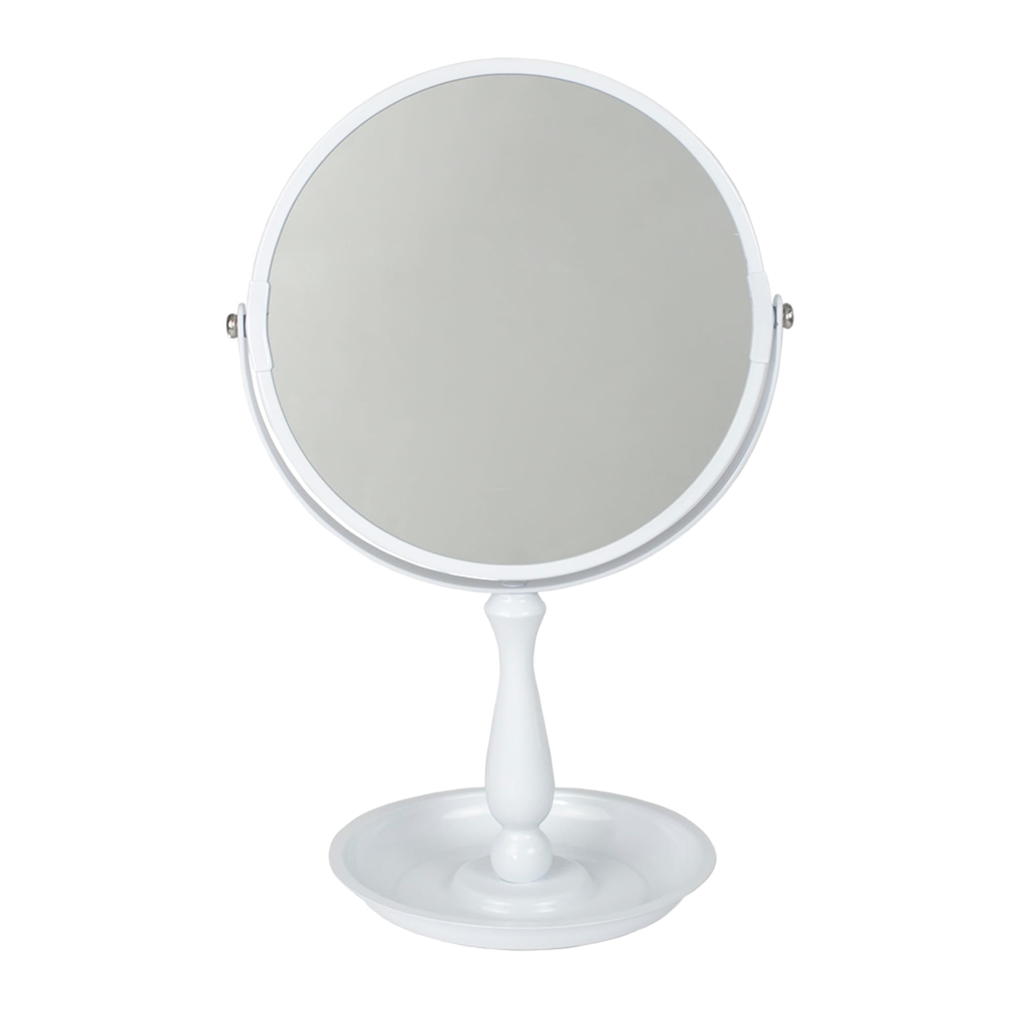 Home Basics Cosmetic Mirror with Integrated Tray, White $8.00 EACH, CASE PACK OF 6