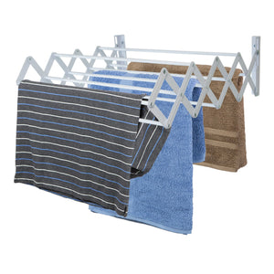 Home Basics Wall-Mounted Steel Accordion Drying Rack, Grey $20 EACH, CASE PACK OF 4