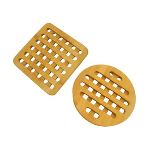 Home Basics 2 Piece Bamboo Trivet, Natural $6.00 EACH, CASE PACK OF 12