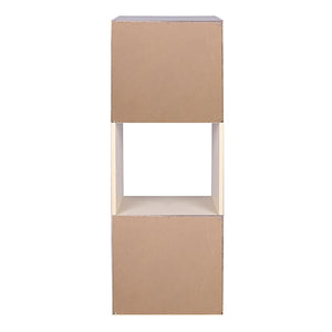 Home Basics Open and Enclosed  3 Cube MDF Storage Organizer, Oak $20.00 EACH, CASE PACK OF 1