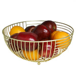 Load image into Gallery viewer, Home Basics Halo Large Capacity Steel Fruit Bowl, Gold $8.00 EACH, CASE PACK OF 12
