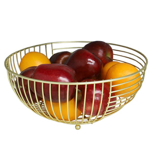 Home Basics Halo Large Capacity Steel Fruit Bowl, Gold $8.00 EACH, CASE PACK OF 12