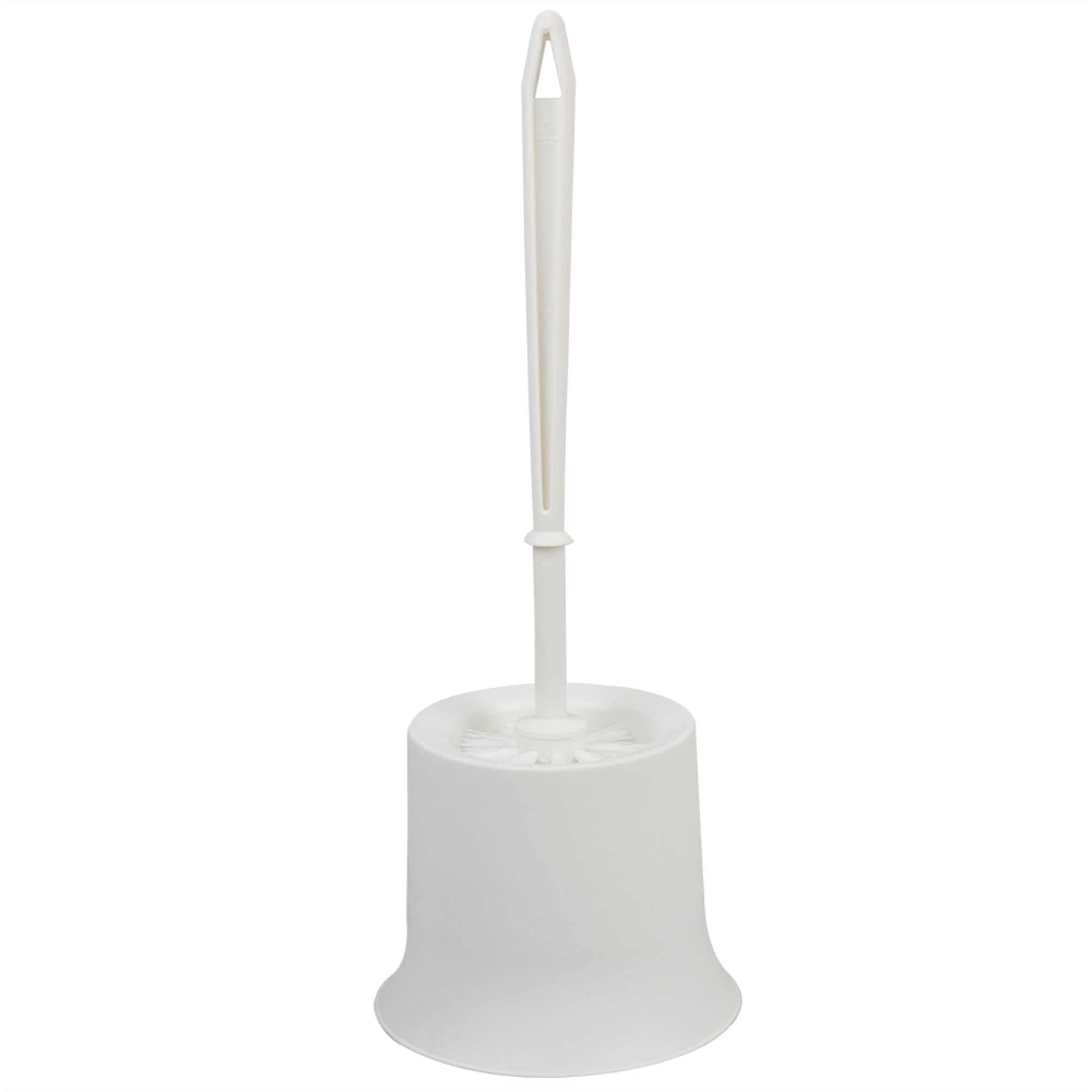 Home Basics Plastic Toilet Brush with Compact Holder, White $4.00 EACH, CASE PACK OF 1