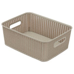 Load image into Gallery viewer, Home Basics 12.5 Liter Plastic Basket With Handles, Grey $5 EACH, CASE PACK OF 6
