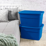 Load image into Gallery viewer, Sterilite 30 Gallon Tote, Blue Morpho $25 EACH, CASE PACK OF 6
