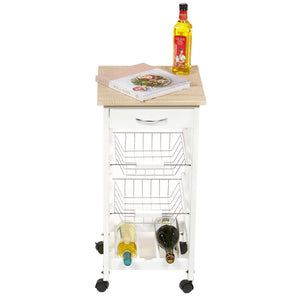 Home Basics Kitchen Trolley With Drawer and Baskets $50 EACH, CASE PACK OF 1