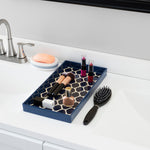 Load image into Gallery viewer, Home Basics Lattice Collection Vanity Tray, Navy $5 EACH, CASE PACK OF 8
