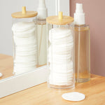 Load image into Gallery viewer, Home Basics Serene Cosmetic Pad Holder with Bamboo Lid $4.00 EACH, CASE PACK OF 12
