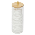 Load image into Gallery viewer, Home Basics Serene Cosmetic Pad Holder with Bamboo Lid $4.00 EACH, CASE PACK OF 12
