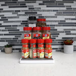 Load image into Gallery viewer, Home Basics 3 Tier  Rubber Lined Plastic Seasoning Rack, White $2.50 EACH, CASE PACK OF 12
