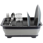 Load image into Gallery viewer, Home Basics Silicone and Plastic  Easy Storage Collapsible Dish Rack, Grey $5.00 EACH, CASE PACK OF 12
