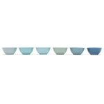 Load image into Gallery viewer, Home Basics Set of 6, Plastic 8 oz. Stacking Pinch Bowl Set, Blue - Multicolored
