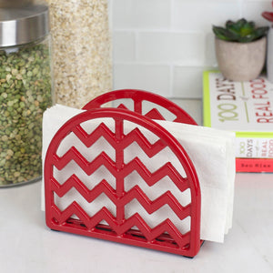 Home Basics Chevron Collection Cast Iron Napkin Holder, Red $7.00 EACH, CASE PACK OF 6